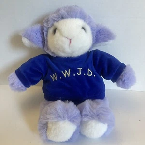 Cosa Farebbe Gesù Agnello Viola Peluche 13” Peluche WWJD Gioia Principale - Foto 1 di 3