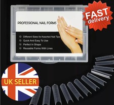 Dual Smart Forms Nail Tips Extensions Builder Poly Gel Acrylic 120pcs/box ~ UK~