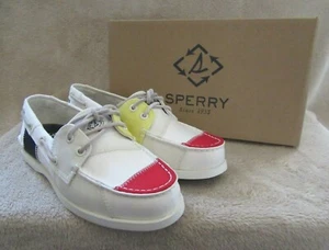 SPERRY A/O 2 Preparación para Ojos Biónica Blanco Marino Amarillo Barco Zapatos EE. UU. 6 M EUR 36 Nuevos con Caja - Imagen 1 de 9