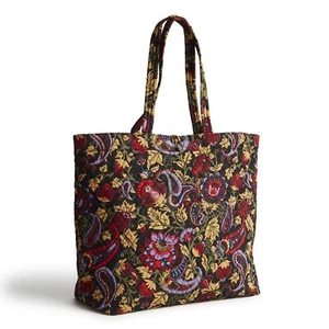 Vera Bradley Premium Cotton Original Tote Midnight Garden Paisley - Picture 1 of 1