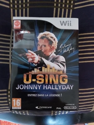 Video-Spiel U Sing Johnny Hallyday + Mikrofon Nintendo Wii neu(Spiel France) Pal - Bild 1 von 2