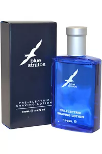 Blue Stratos Pre Electric Shaving Lotion 100ml Mens Fragrance - Picture 1 of 9