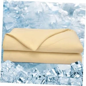 Double Cooling Comforter Twin for Hot Sleepers, Soft Twin(60 "x80") Beige - Picture 1 of 7