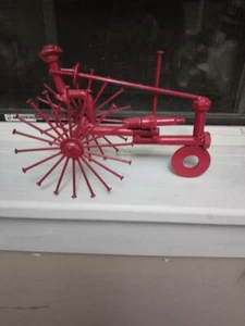 Vintage-Collectable Handmade Tractor-red metal-from nuts-bolts-spark plug-nails - Picture 1 of 2