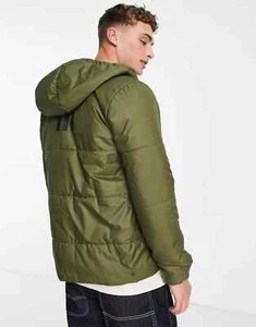 ADIDAS BSC 3-STRIPES HOODED PUFFER INSULATED JACKET RRP £85.00 - Picture 1 of 4