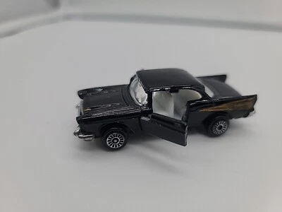 Zylmex ZEE P355 Black '57 Chevy Chevrolet Hardtop Doors Open White Interior  - Image 1 of 4