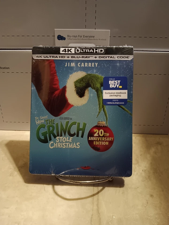 Dr Seuss' How The Grinch Stole Christmas 4k UHD Blu-ray BestBuy Steelbook