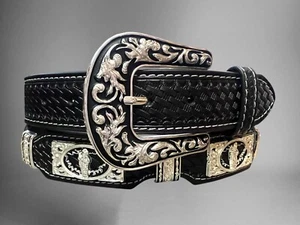 Herren Western Style Concho Gürtel Cinto Vaquero Concho Cinto Vaquero San Judas - Bild 1 von 9