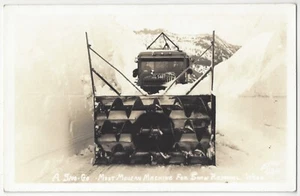 Máquina de remoción de nieve del estado de Washington 1934 foto real - imagen muy genial - Imagen 1 de 2