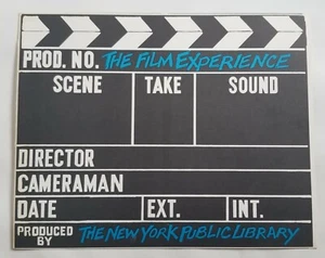 NY Public Library 1970 The Film Experience Program Clapperboard Design Vintage - Picture 1 of 3