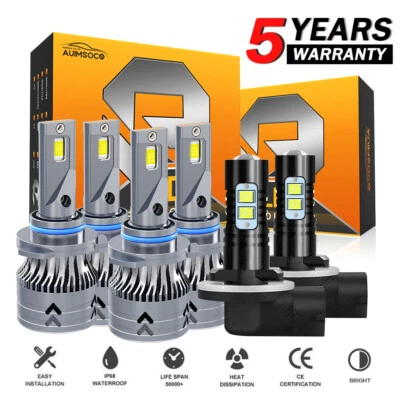 For Oldsmobile Delta 88 1990-1991 LED Headlight Bulbs Conversion Kit Super White - Изображение 1 из 4