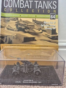 ALTAYA DEAGOSTINI 1/72 8.8CM FLAK 37 2ND PANZER DIVISION 1941 WW2 TANK + MAG - Picture 1 of 3