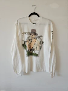 Vintage Indiana Jones Shirt Temple of Doom Harrison Ford 80's Men's Size Large - Picture 1 of 7