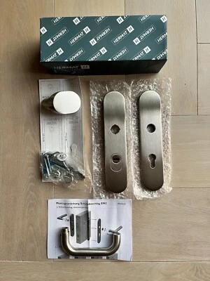 Schutzgarnitur Edelstahl 72mm mit Kernziehschutz Hermat - NEU - Bild 1 von 4