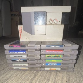 Nintendo NES Satellite Console with 12 Game Lot - Sports, Action/Adventure