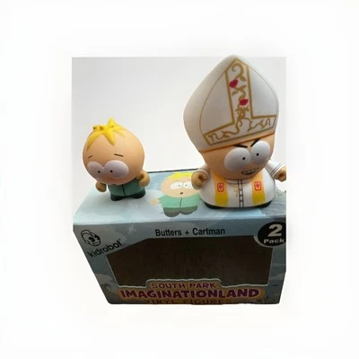 Figura de vinilo Kidrobot South Park Imaginationland Butters & Pope Cartman paquete de 2 Foto 1 de 4