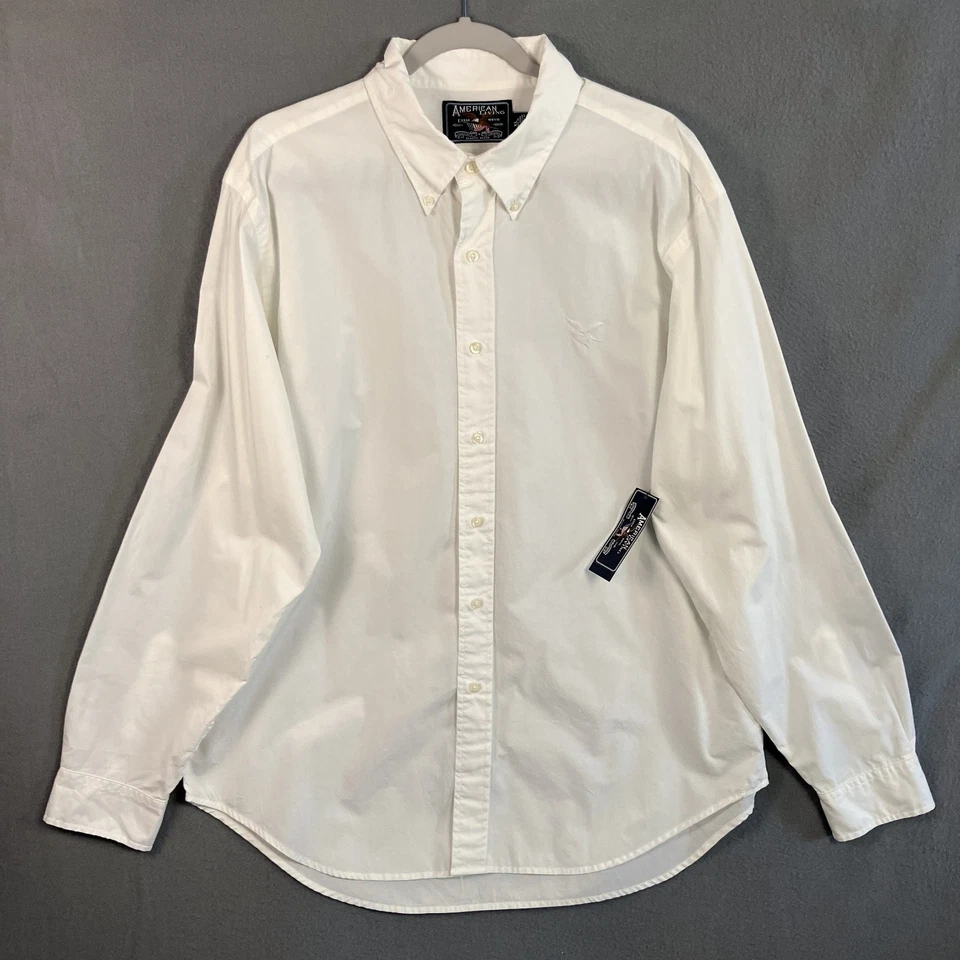 Camisa para hombre American Living manga larga abotonada talla XL blanco roto nueva con etiquetas Foto 1 de 4