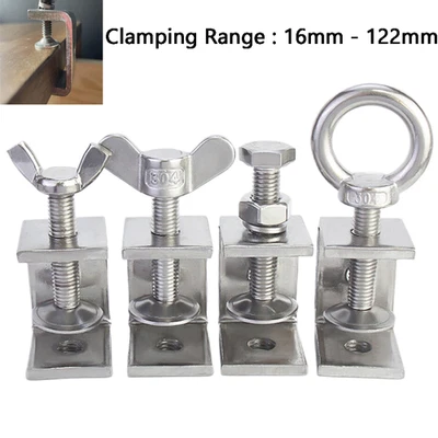 A2 Stainless Steel C Clamps Tiger Clamp for Mounting U Clamps Small Desk Clamp - Image 1 of 4