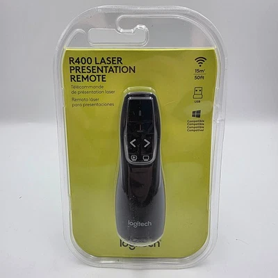 Logitech R400 Presenter Remote Control & Laser Pointer New Sealed 910-001354 - Image 1 of 2