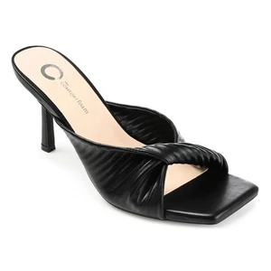 Journee Collection Women Greer Stiletto Slide Sandals Size US 7M Black - Picture 1 of 8