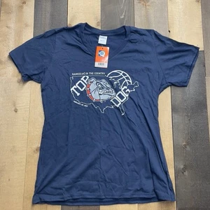 Women's Gonzaga Vneck Tshirt Size Large NWT Officially Licensed Zome Design - Picture 1 of 3