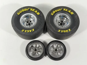 Used Traxxas Funny Car 6973 Rear Wheels/Tires and Front 6975 - Picture 1 of 9