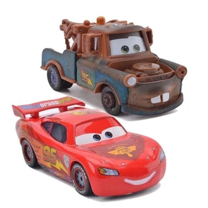 Mcqueen und Mater Konvolut 2 Autos Disney Pixar Lightning 1/55 Spielzeug Unterguss - Bild 1 von 6