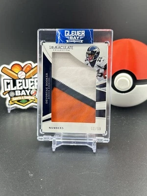 Devontae Booker 2018 Panini Immaculate Collection Numbers Jumbo Patch /50 (CBMH) - Image 1 of 2