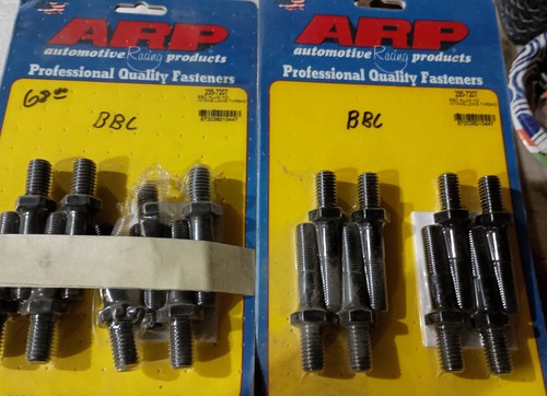 Two sets of ARP #235-7207 BB Chevy PRO SERIES Rocker Arm Stud Set Of 8 ...