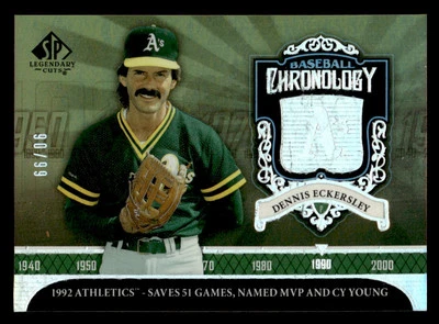 2006 SP Legendary Cuts #BC-DE Dennis Eckersley Baseball Chronology Platinum Foto 1 de 2