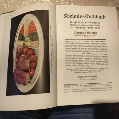 Kiehnle-Kochbuch,  Große illustrierte Ausgabe, 1950, Jubiläumsausgabe - Bild 1 von 4
