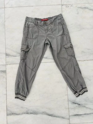 Y2K Vintage Unionbay Cargo Pants Gray Tapered Leg Cotton Womens Low Rise Size 7 - Image 1 of 4