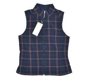 NUEVO Chaleco de golf reversible Walter Hagen para mujer Clubhouse talla pequeña a cuadros - Imagen 1 de 8