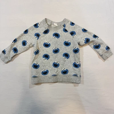 Suéter H&M Seaame Street Cookie Monster Bebé 12-18 Meses Foto 1 de 4