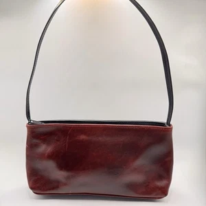 Village Tannery Leather Purse Shoulder Bag Red & Black Vintage By Sevestet NY - Bild 1 von 9