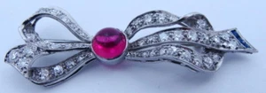 Ladies Estate Piece Circa 1930's Platinum Diamond Estate Pin - Picture 1 of 1
