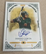 2022 Onyx Vintage Extended Auto Blue Ink #VA-DG Dermis Garcia /400 - Oakland