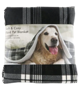Manta reversible suave y acogedora de 60"" x 50"" para mascotas perros (elige patrón de color) - Imagen 1 de 28