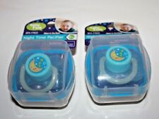  Baby Talk - Night Time Pacifier : Glow In The Dark/ Blue Moon Lot Of 2 New