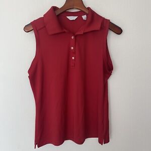 Women's Callaway sleeveless lightweight polyester Red golf shirt size XL