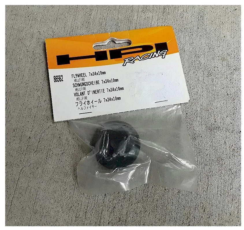 Vintage RC HPI 7x34x10 mm Hellfire Nitro Engine Flywheel 86562 Discontinued NIB - Image 1 of 1