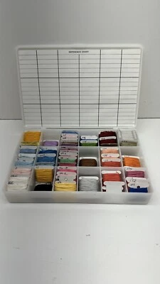 Large Lot of Carded Embroidery Floss  Multicolor w/ Organizer - Image 1 of 4