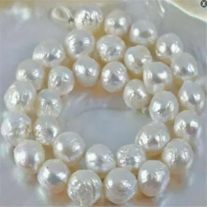 diy 16 " 9-10 mm natural Keshi Pearl baroque rainbow pearl loose beads AAAA - Picture 1 of 2