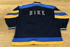 Nike Vintage 90er Jahre Trainingsjacke in Blau und Gelb, GR; XL 