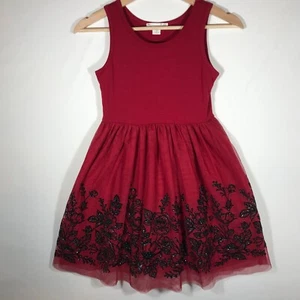 Knit Works Girl's 10 Red Sleeveless Lined Dress - Picture 1 of 8