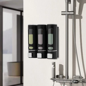 3-in-1 Shower Soap Dispenser Soap Separator Shampoo Conditioner Hotel Bathroom - Picture 1 of 24