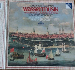 Georg Philipp Telemann Musica Antiqua Köln-Wassermusik- 12" Vinyl LP 413 788-1 - Bild 1 von 8
