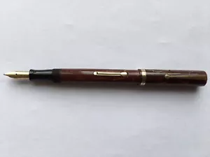 c1920s-30s VINTAGE WATERMAN’S IDEAL n.94 PENNA STILOGRAFICA MODELLO AGATA MARRONE E GRIGIO - Foto 1 di 9
