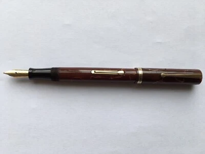 c1920s-30s VINTAGE WATERMAN’S IDEAL No94 BROWN&GREY AGATE PATTERN FOUNTAIN PEN - Image 1 of 4