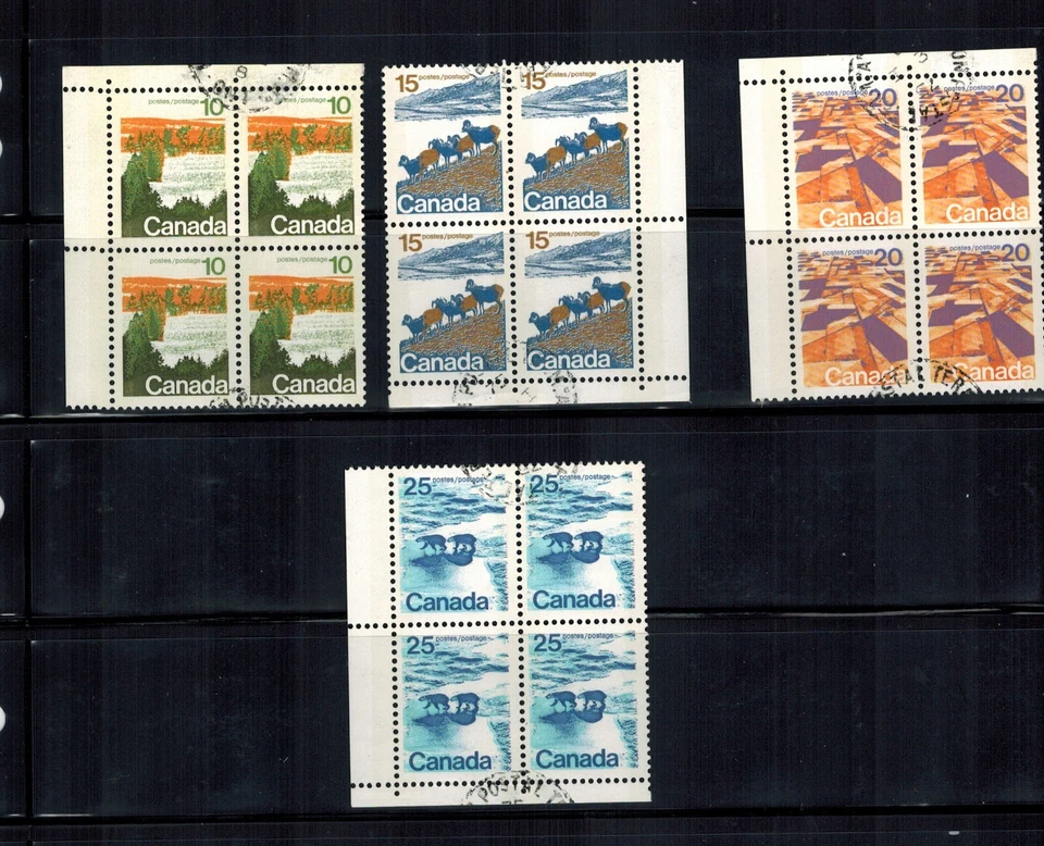 CANADA SCOTT 494iii-497iii TAGGED W2B CORNER BLOCKS CAT.$ 45.00 - Image 1 of 1